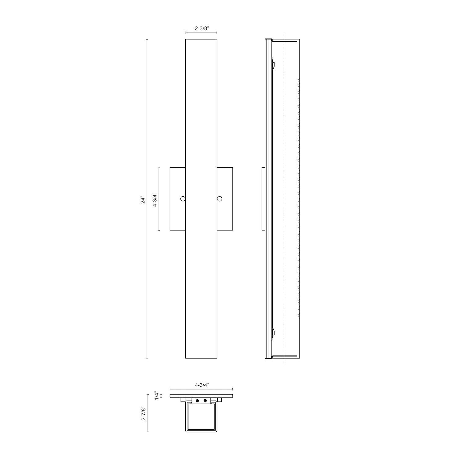 KUZCO LIGHTING INC WS8424-BK e3b9f3fa-10b0-44c0-a3b2-4fa51980e22a