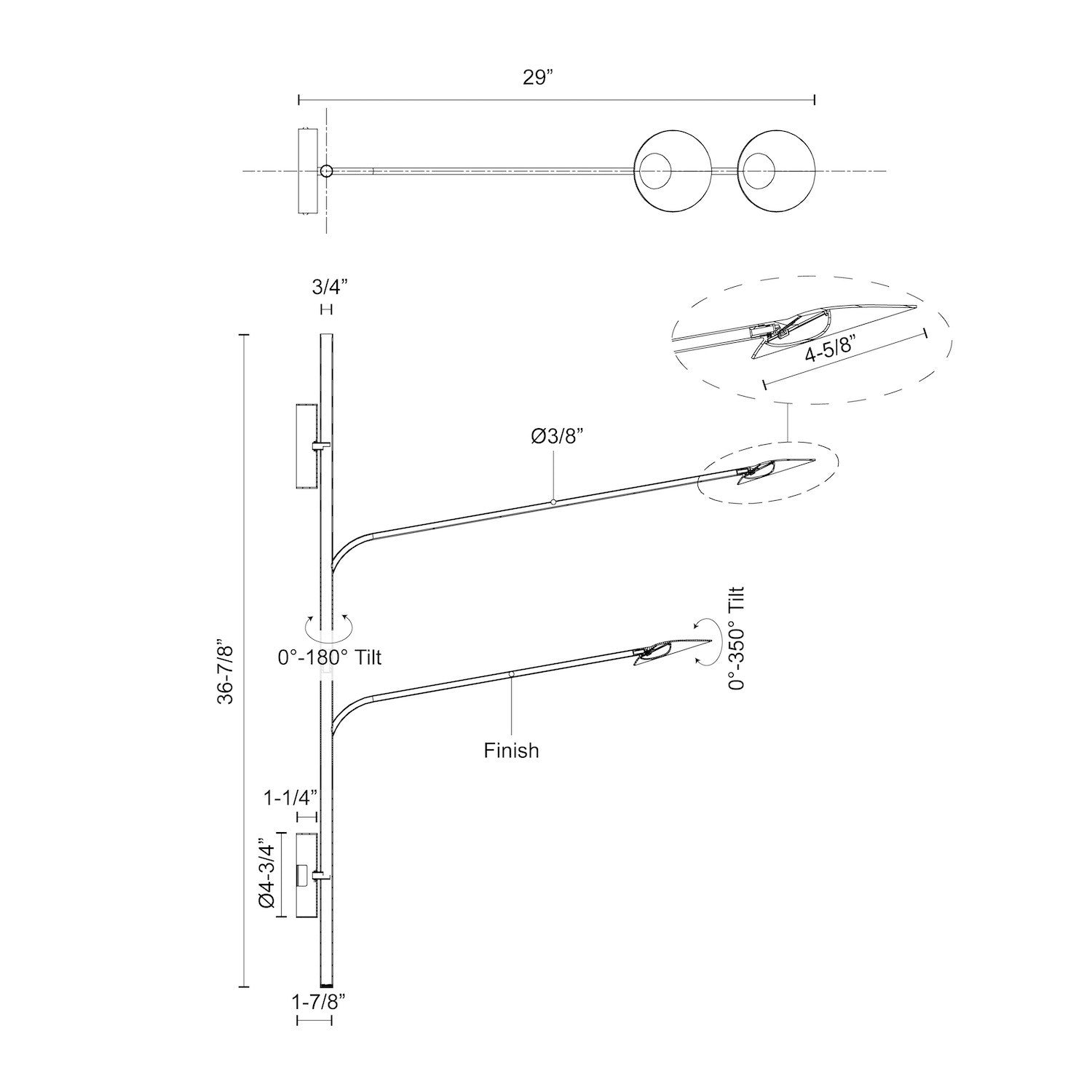 KUZCO LIGHTING INC, ROTAIRE WALL SCONCES, WALL SCONCES