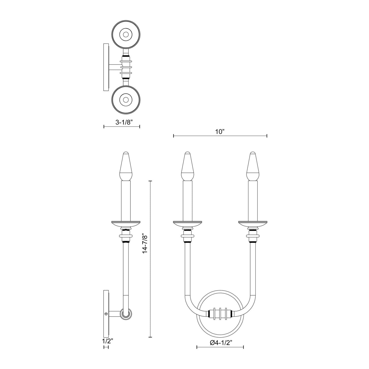 KUZCO LIGHTING INC, PEABODY WALL/VANITY LIGHTS, VANITY LIGHT