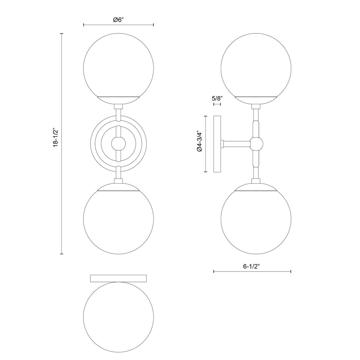 ALORA, FIORE WALL/VANITY LIGHTS, VANITY LIGHT