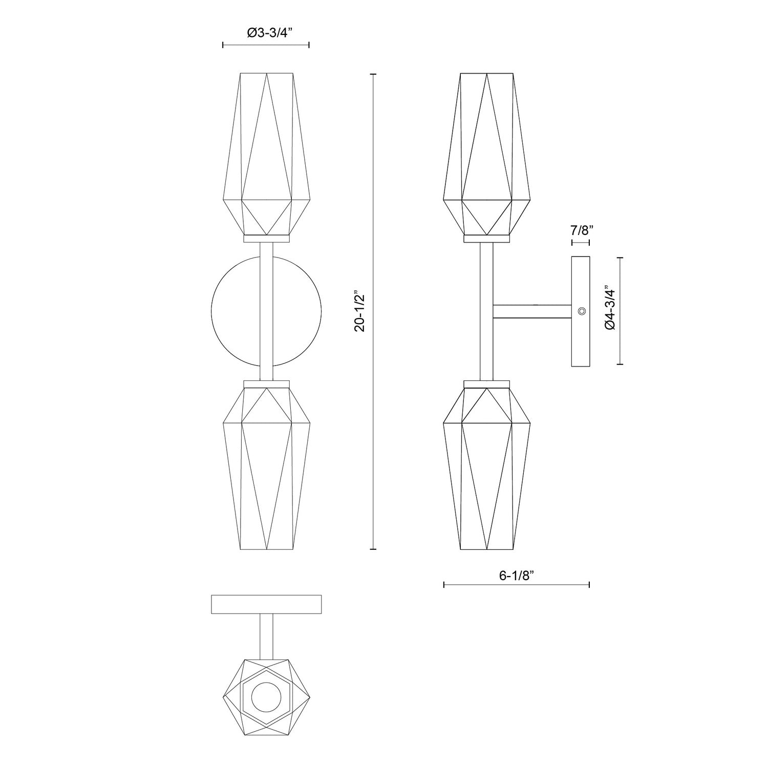 KUZCO LIGHTING INC, KRYSTA WALL/VANITY LIGHTS, VANITY LIGHT