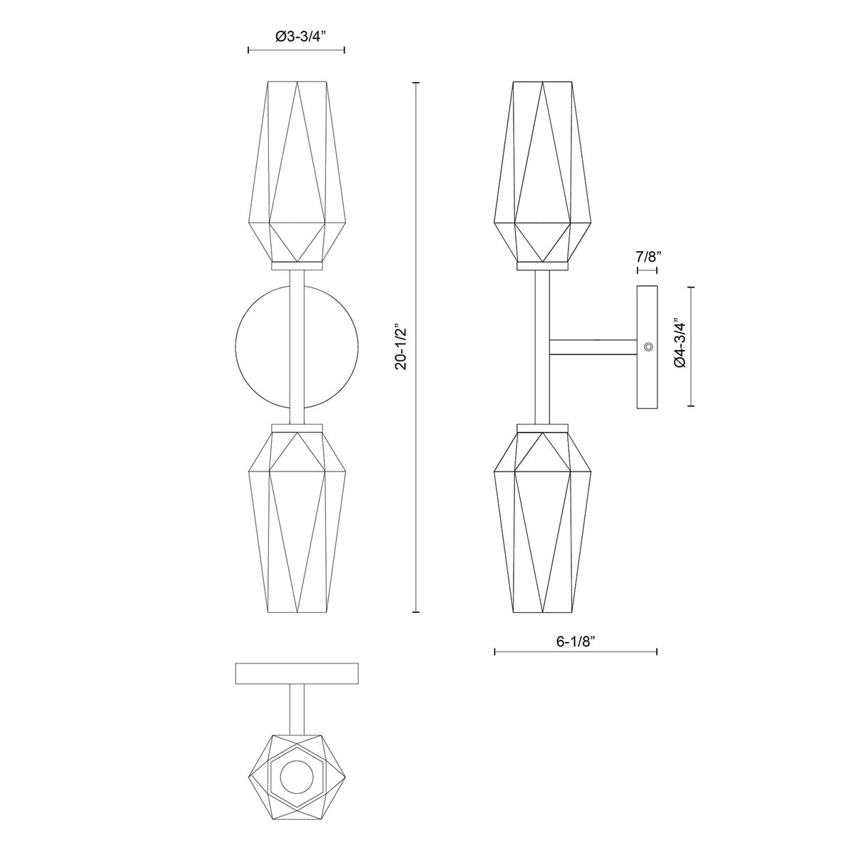 ALORA, KRYSTA WALL/VANITY LIGHTS, VANITY LIGHT