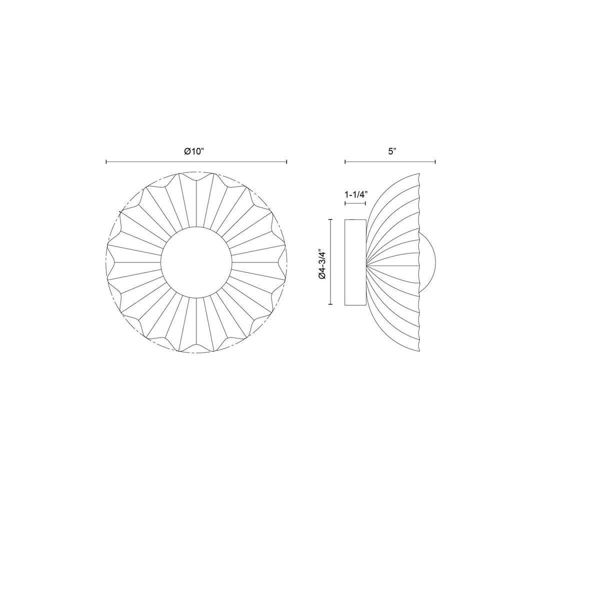 ALORA, SOLEIL WALL/VANITY LIGHTS, VANITY LIGHT