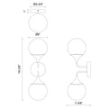 ALORA, NOUVEAU WALL/VANITY LIGHTS, VANITY LIGHT