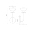 ALORA, SYLVIA WALL/VANITY LIGHTS, VANITY LIGHT
