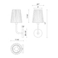 ALORA, PLISSE WALL/VANITY LIGHTS, VANITY LIGHT