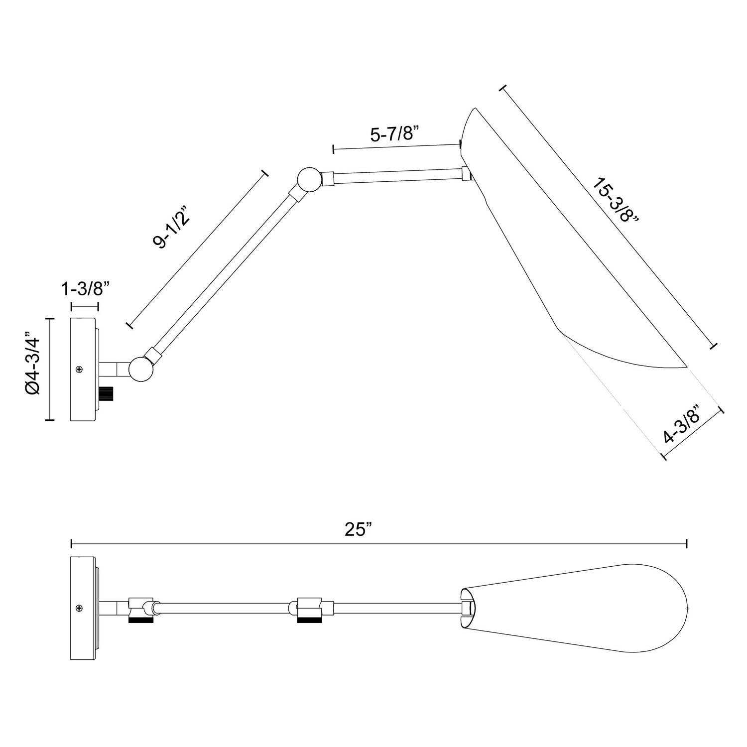 ALORA, GABRIEL ADJUSTABLE WALL/VANITY LIGHTS, VANITY LIGHT