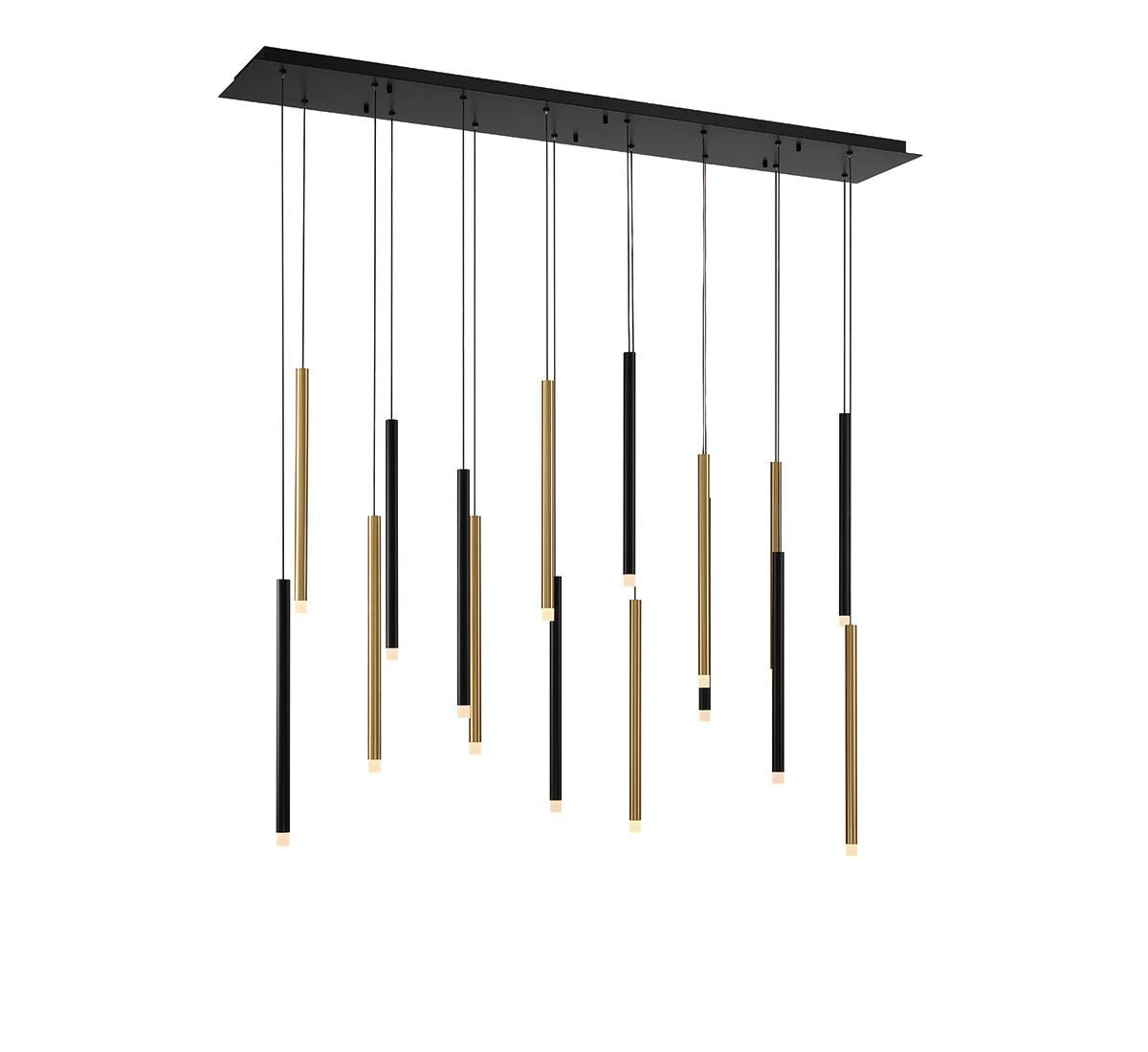 LIB & CO, AMALFI 16 LIGHT LINEAR LED CHANDELIER, CHANDELIER LIGHT
