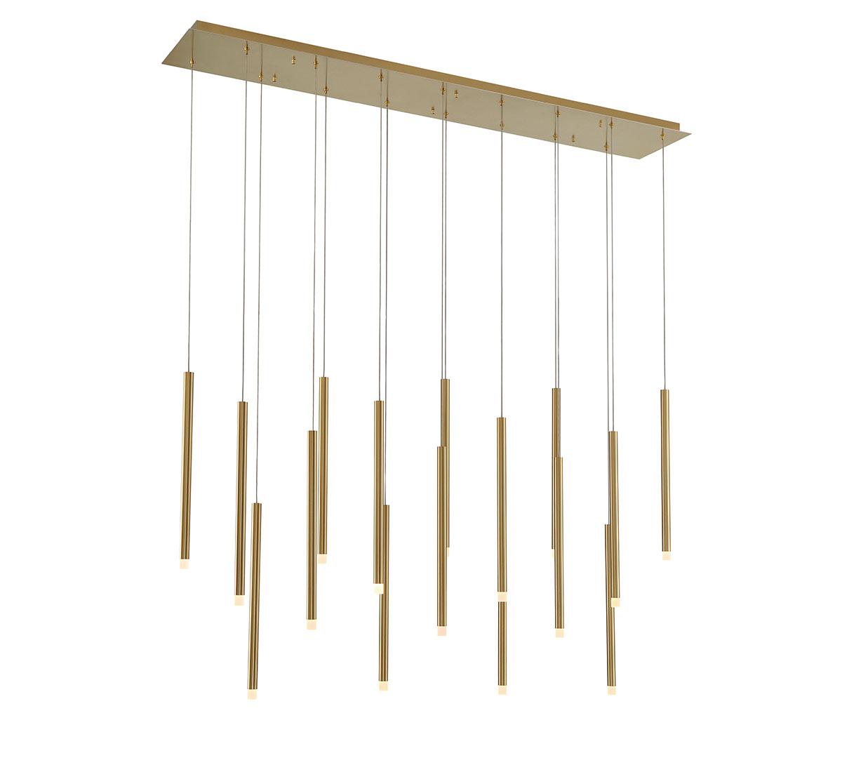 LIB & CO, AMALFI 16 LIGHT LINEAR LED CHANDELIER, CHANDELIER LIGHT