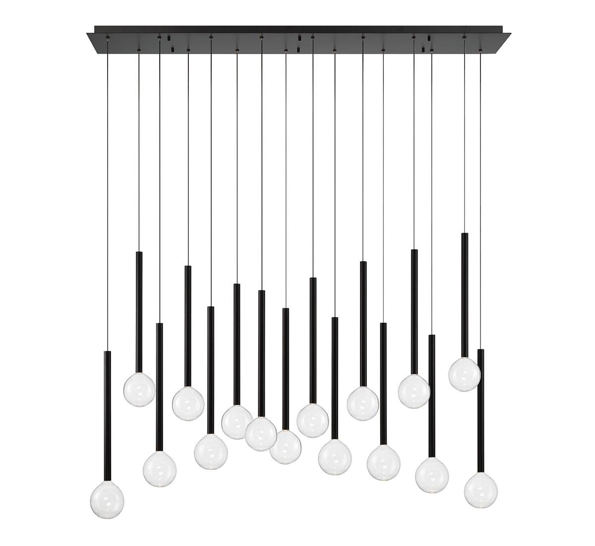 LIB & CO, POSITANO 16 LIGHT LINEAR LED CHANDELIER, CHANDELIER LIGHT