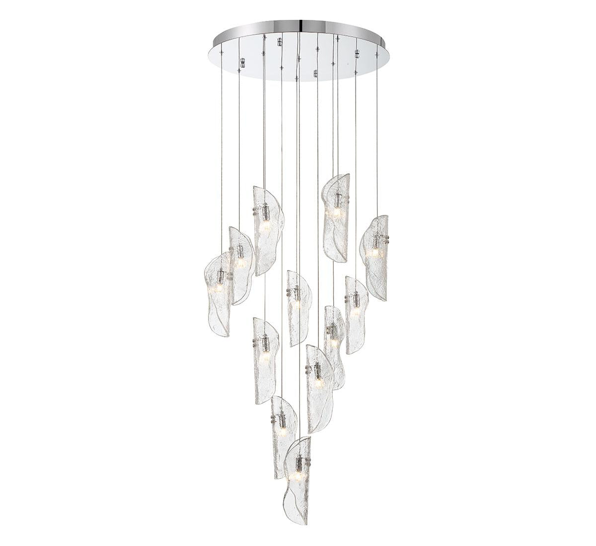 LIB & CO, SORRENTO 12 LIGHT ROUND LED CHANDELIER, CHANDELIER LIGHT