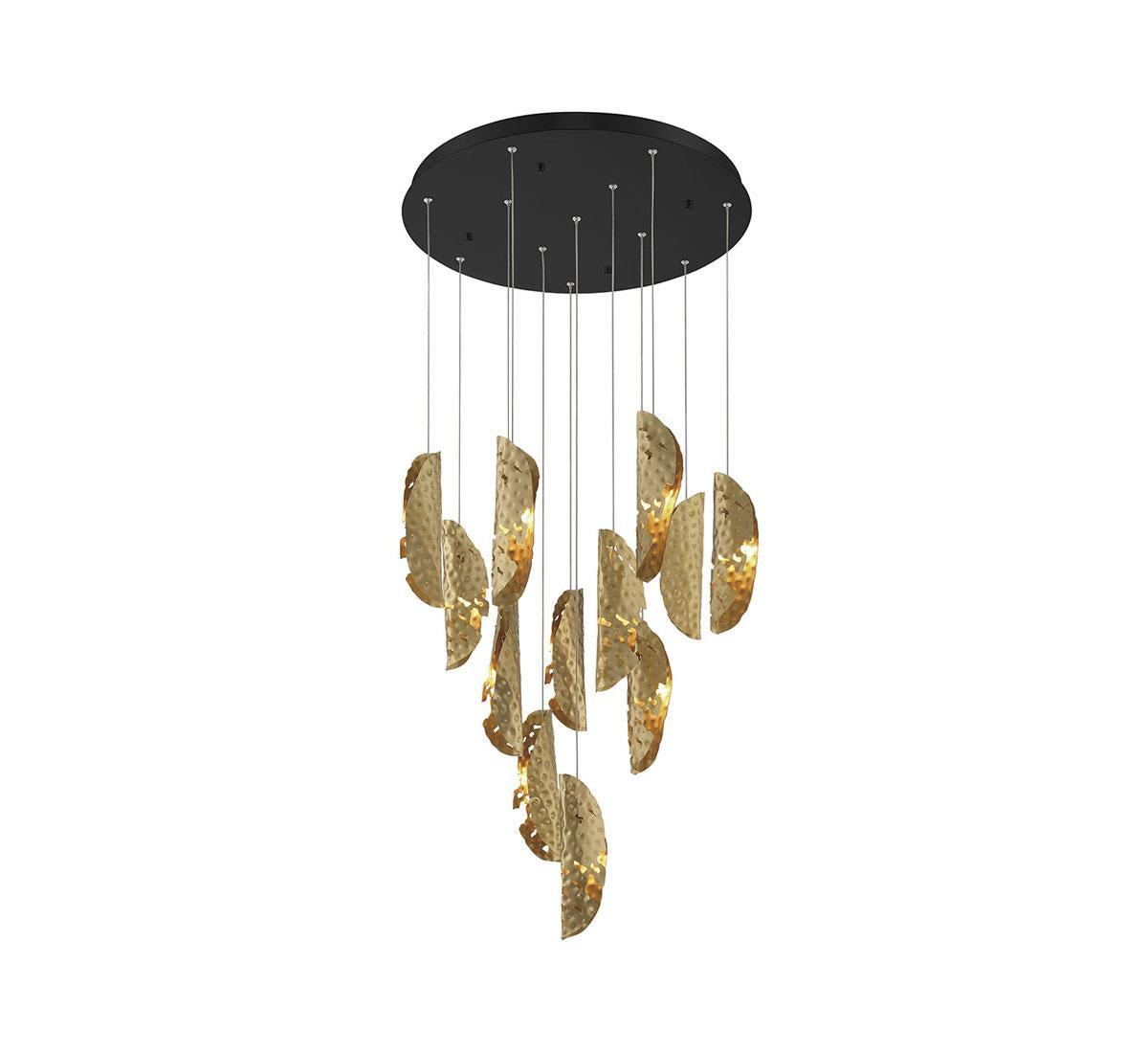 LIB & CO, SORRENTO 12 LIGHT ROUND LED CHANDELIER, CHANDELIER LIGHT
