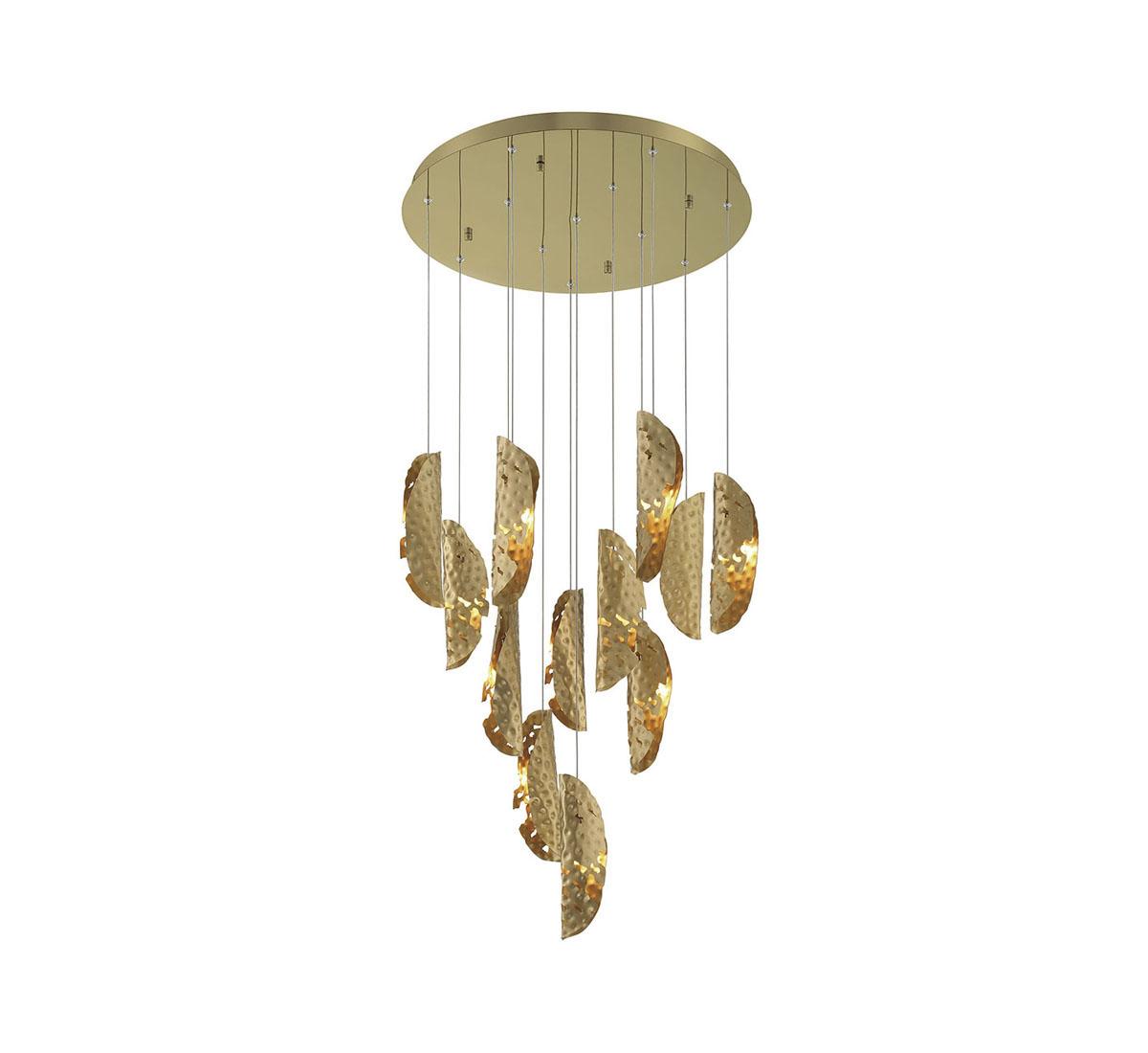 LIB & CO, SORRENTO 12 LIGHT ROUND LED CHANDELIER, CHANDELIER LIGHT
