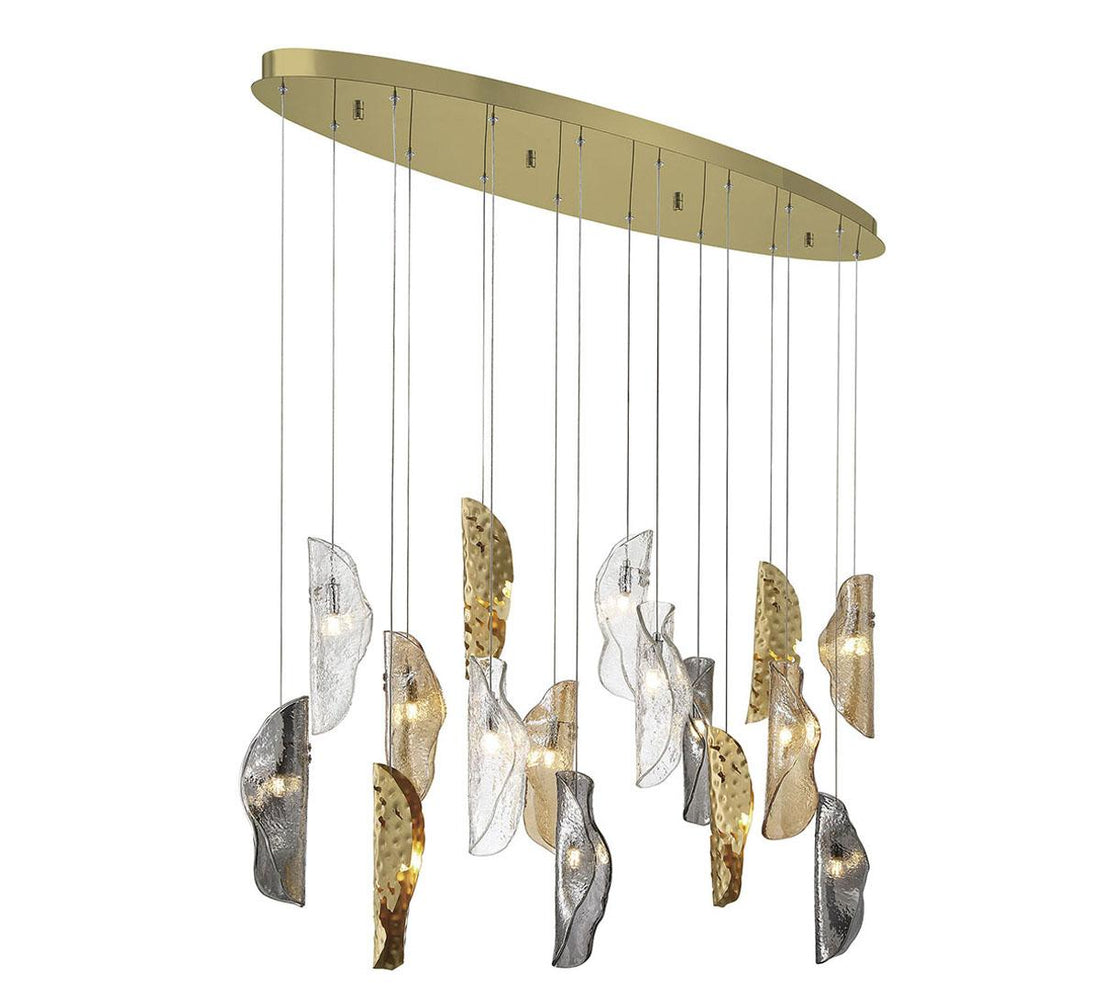 LIB & CO, SORRENTO 16 LIGHT OVAL LED CHANDELIER, CHANDELIER LIGHT