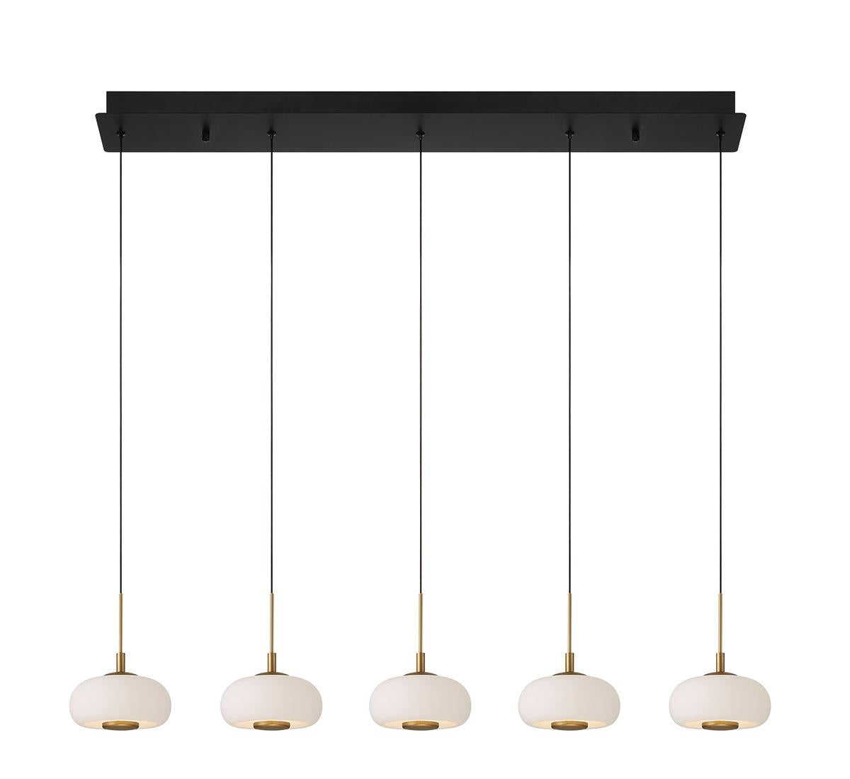 LIB & CO, ADELFIA 5 LIGHT LINEAR LED CHANDELIER, CHANDELIER LIGHT