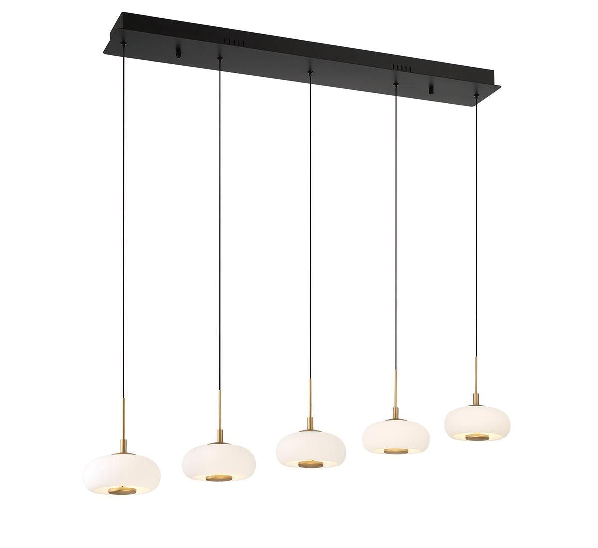 LIB & CO, ADELFIA 5 LIGHT LINEAR LED CHANDELIER, CHANDELIER LIGHT