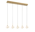 LIB & CO, ADELFIA 5 LIGHT LINEAR LED CHANDELIER, CHANDELIER LIGHT