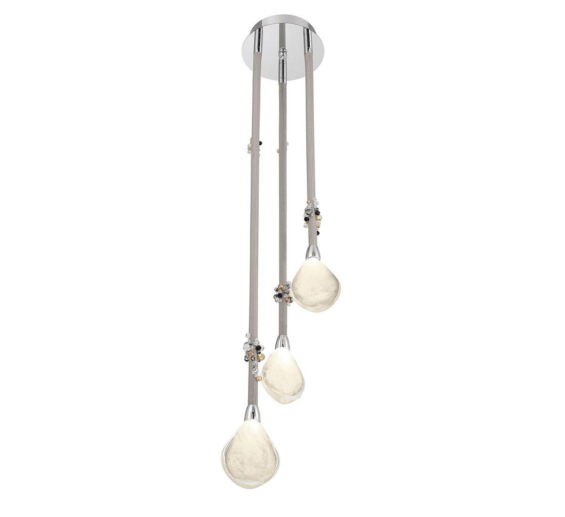 LIB & CO, BELLISSIMA 3 LIGHT LED PENDANT, CHANDELIER LIGHT