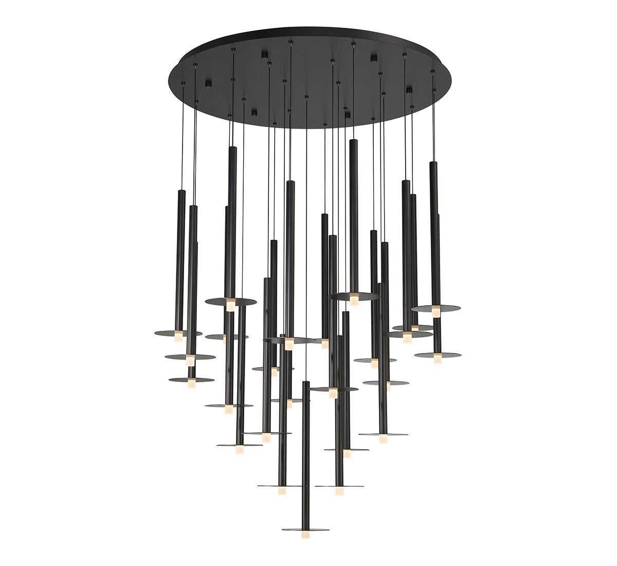 LIB & CO, PIATTO 25 LIGHT ROUND LED CHANDELIER, CHANDELIER LIGHT