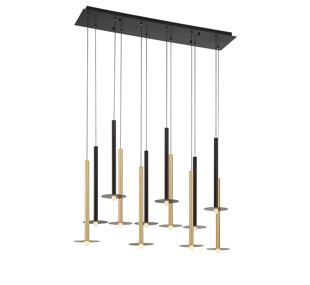 LIB & CO, PIATTO 12 LIGHT LINEAR LED CHANDELIER, CHANDELIER LIGHT