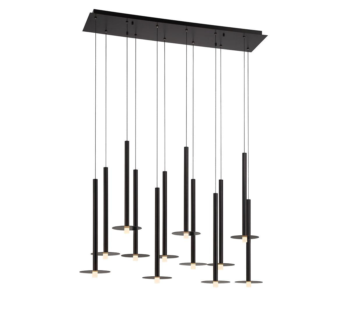 LIB & CO, PIATTO 12 LIGHT LINEAR LED CHANDELIER, CHANDELIER LIGHT