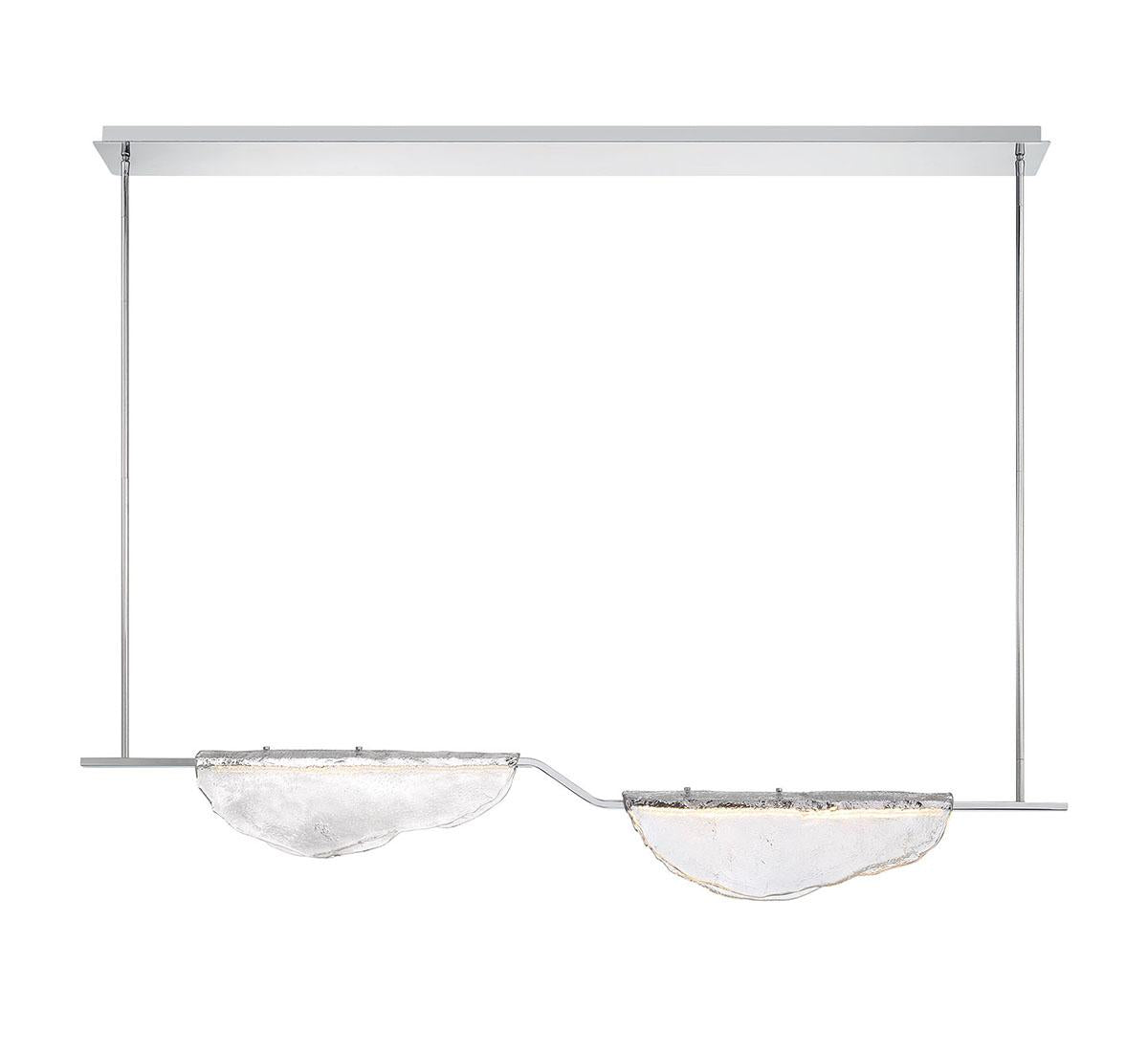 LIB & CO, SAVONA 2 LIGHT LINEAR LED CHANDELIER, CHANDELIER LIGHT