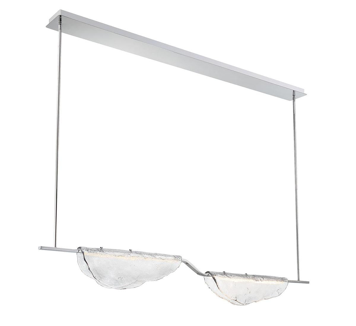 LIB & CO, SAVONA 2 LIGHT LINEAR LED CHANDELIER, CHANDELIER LIGHT