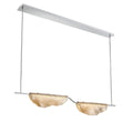LIB & CO, SAVONA 2 LIGHT LINEAR LED CHANDELIER, CHANDELIER LIGHT