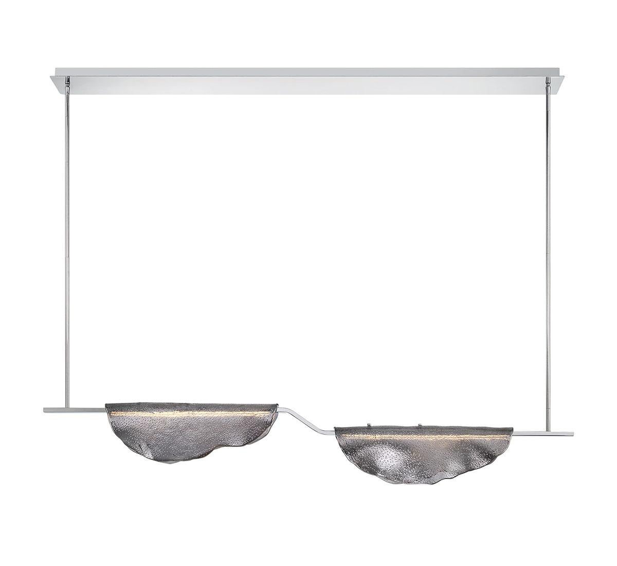 LIB & CO, SAVONA 2 LIGHT LINEAR LED CHANDELIER, CHANDELIER LIGHT