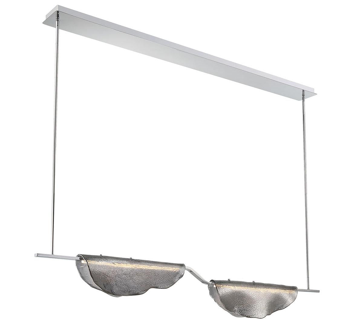 LIB & CO, SAVONA 2 LIGHT LINEAR LED CHANDELIER, CHANDELIER LIGHT