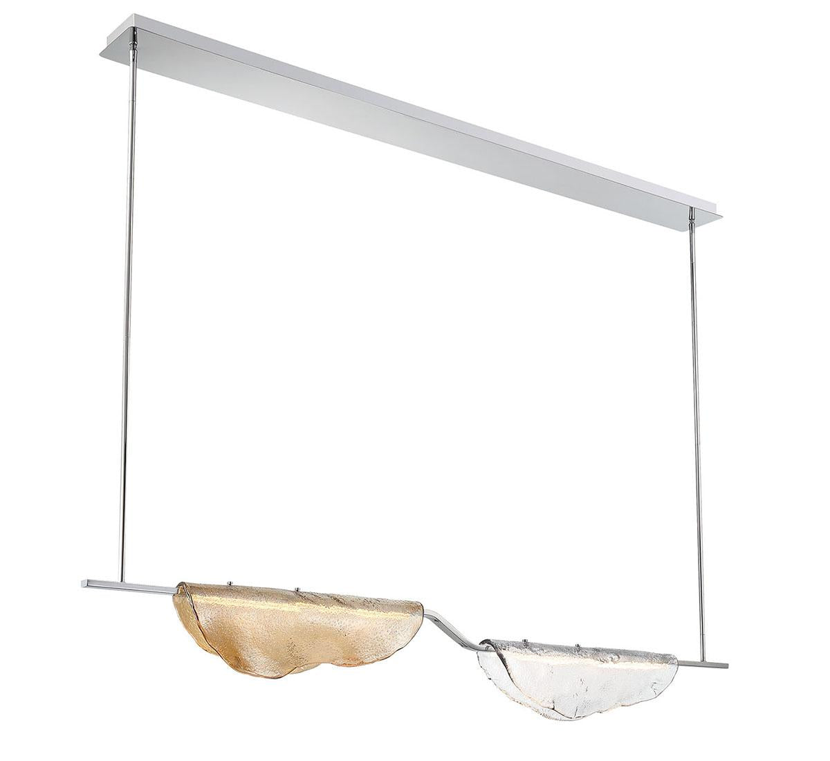 LIB & CO, SAVONA 2 LIGHT LINEAR LED CHANDELIER, CHANDELIER LIGHT