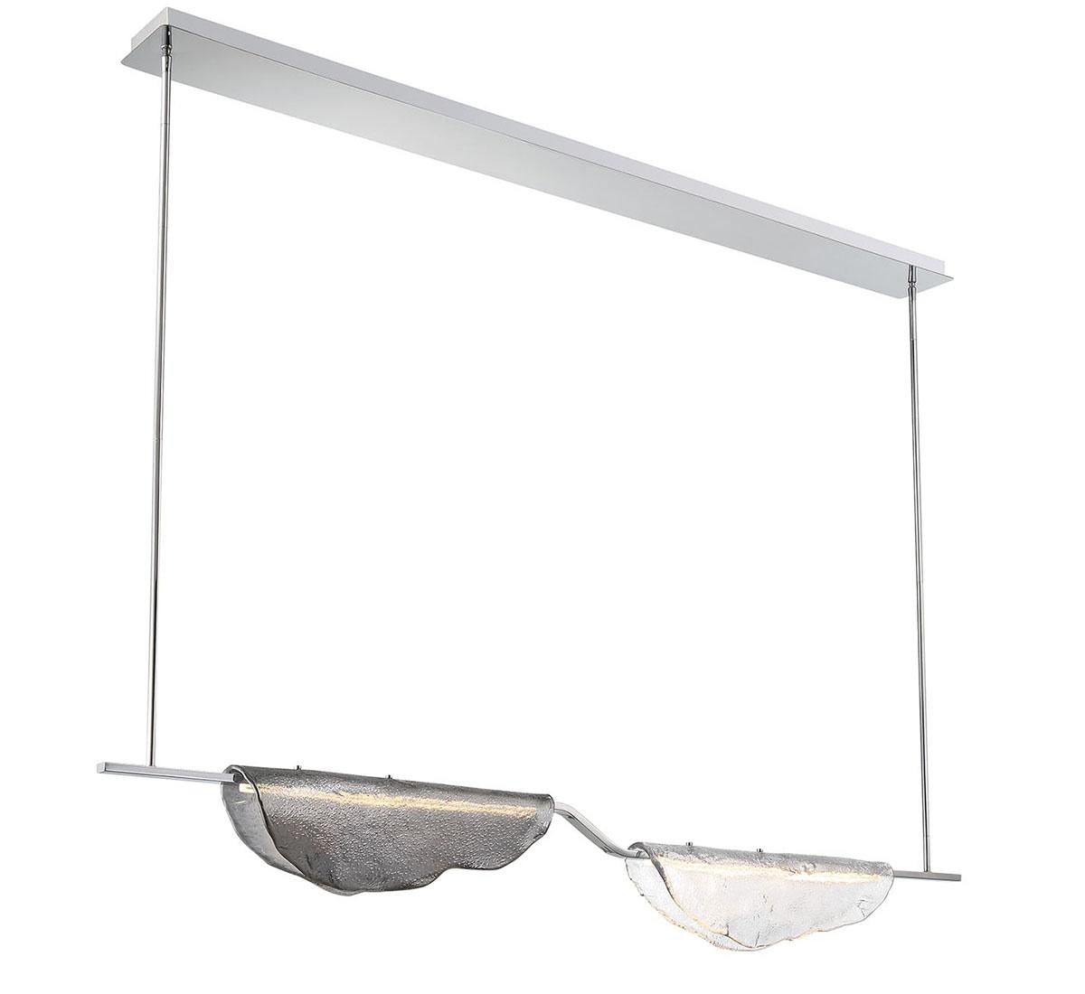 LIB & CO, SAVONA 2 LIGHT LINEAR LED CHANDELIER, CHANDELIER LIGHT