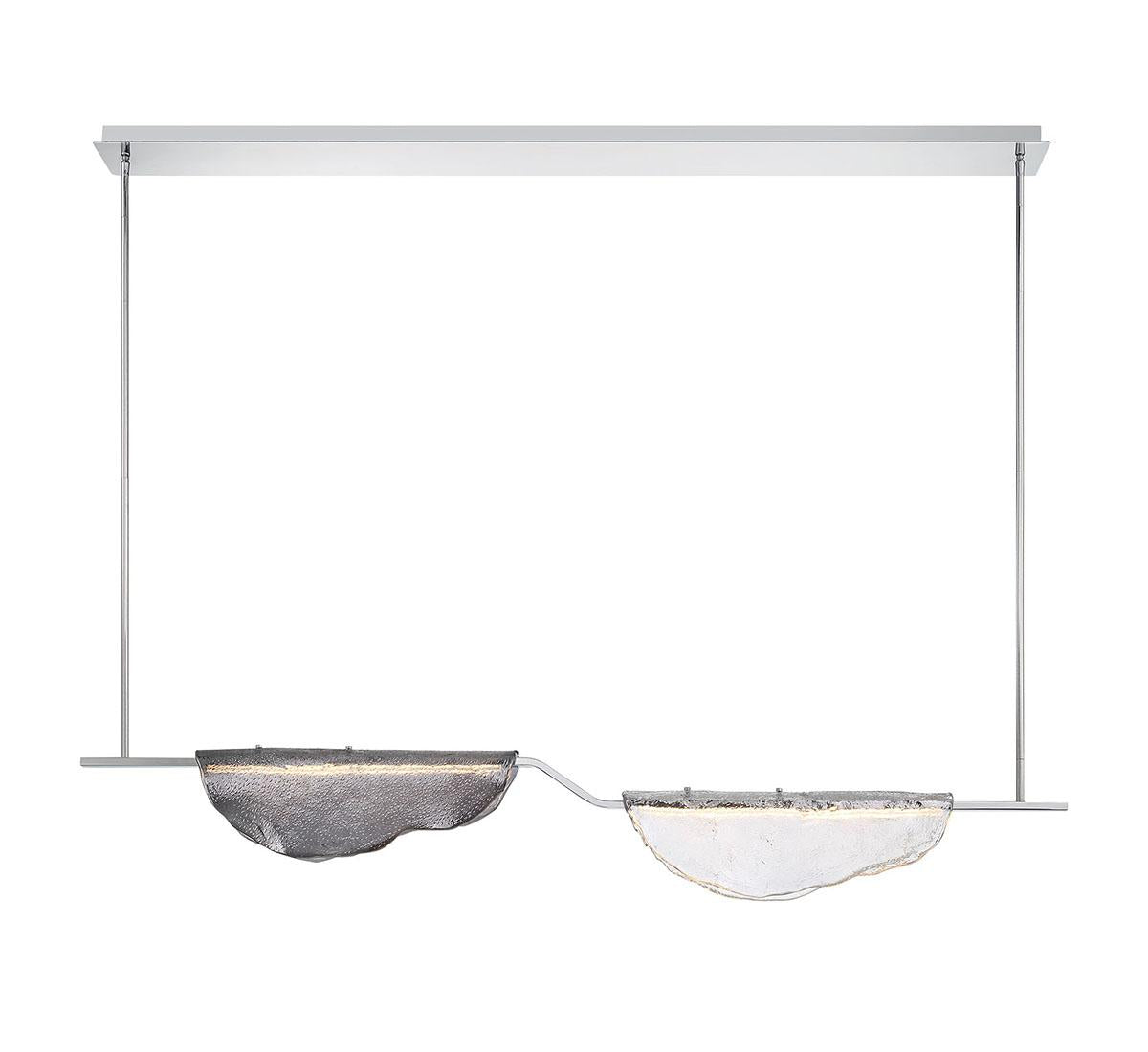 LIB & CO, SAVONA 2 LIGHT LINEAR LED CHANDELIER, CHANDELIER LIGHT