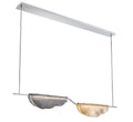 LIB & CO, SAVONA 2 LIGHT LINEAR LED CHANDELIER, CHANDELIER LIGHT