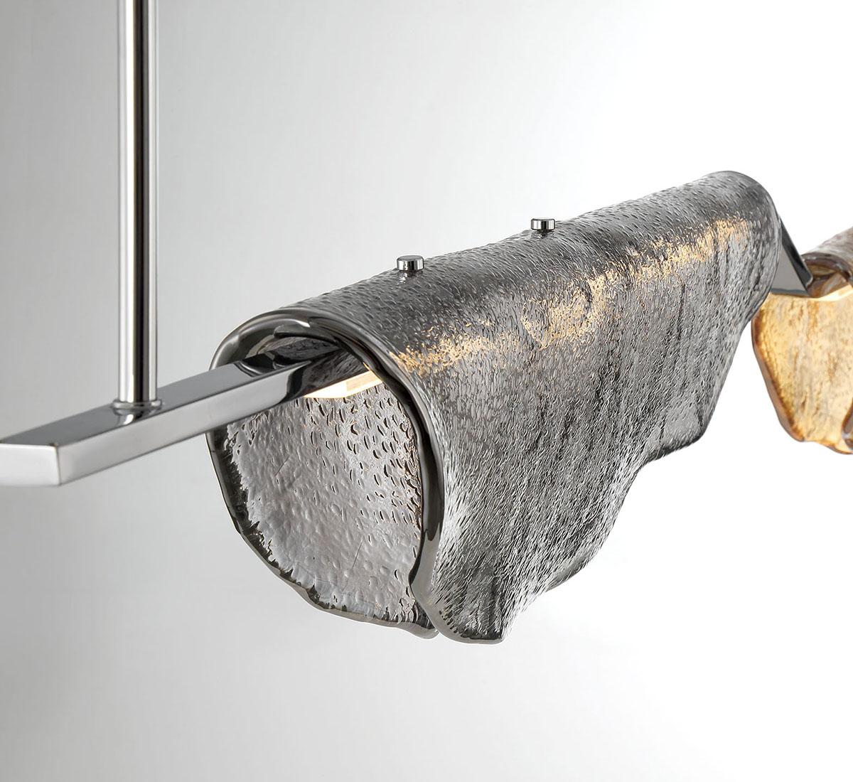 LIB & CO, SAVONA 2 LIGHT LINEAR LED CHANDELIER, CHANDELIER LIGHT