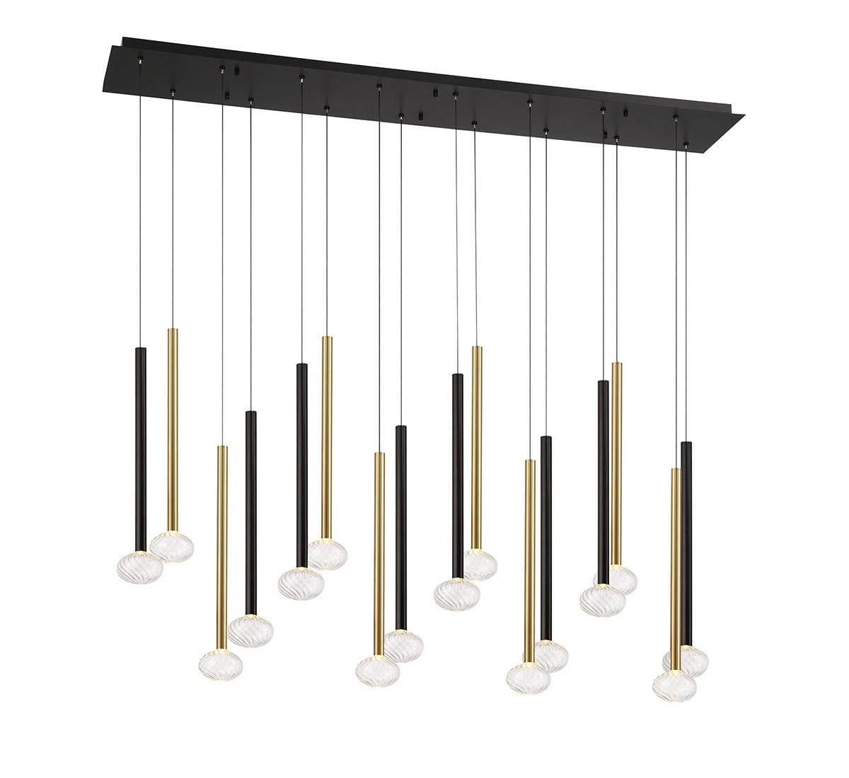 LIB & CO, SOFFIO 16 LIGHT LINEAR LED CHANDELIER, CHANDELIER LIGHT