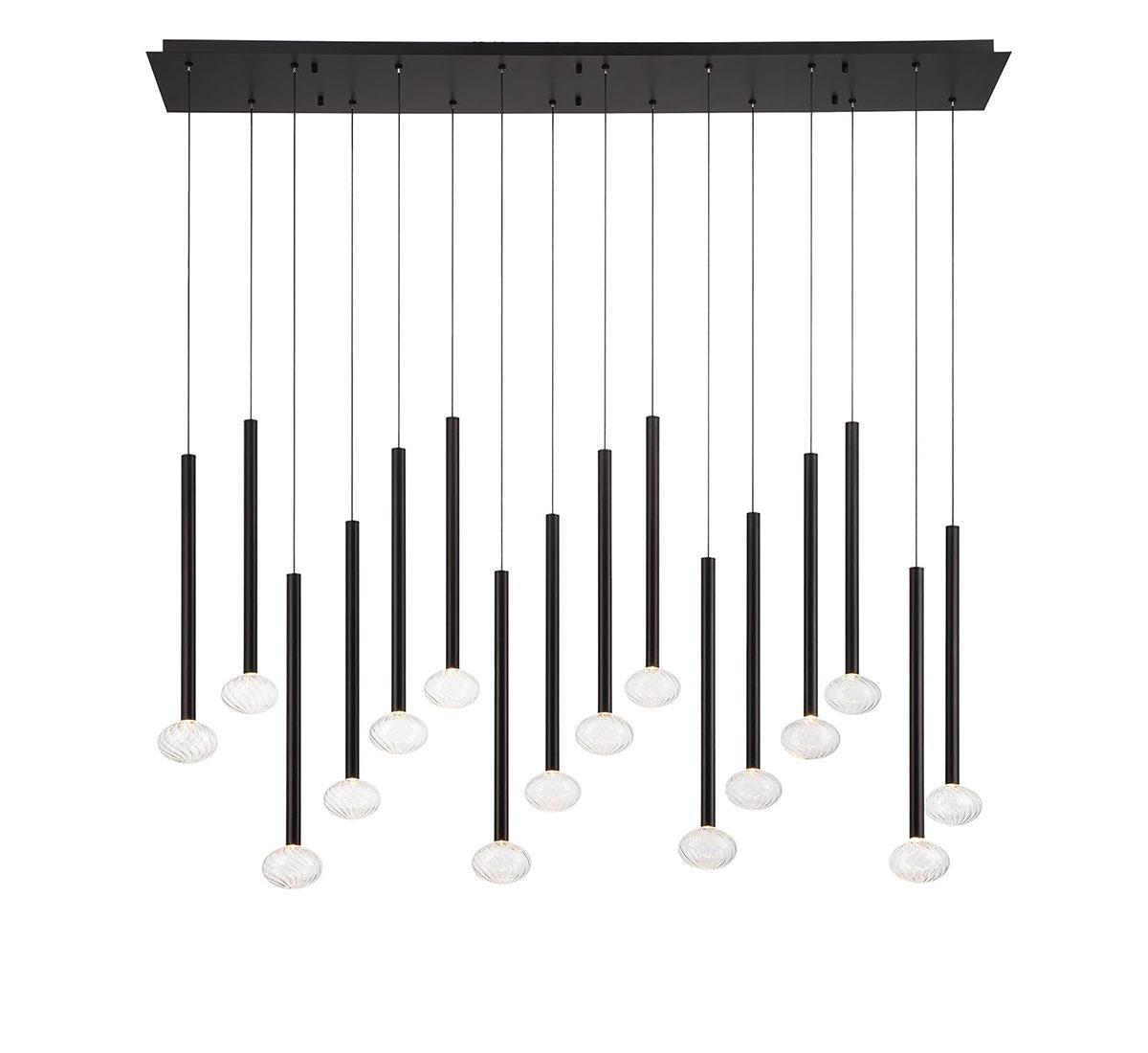 LIB & CO, SOFFIO 16 LIGHT LINEAR LED CHANDELIER, CHANDELIER LIGHT