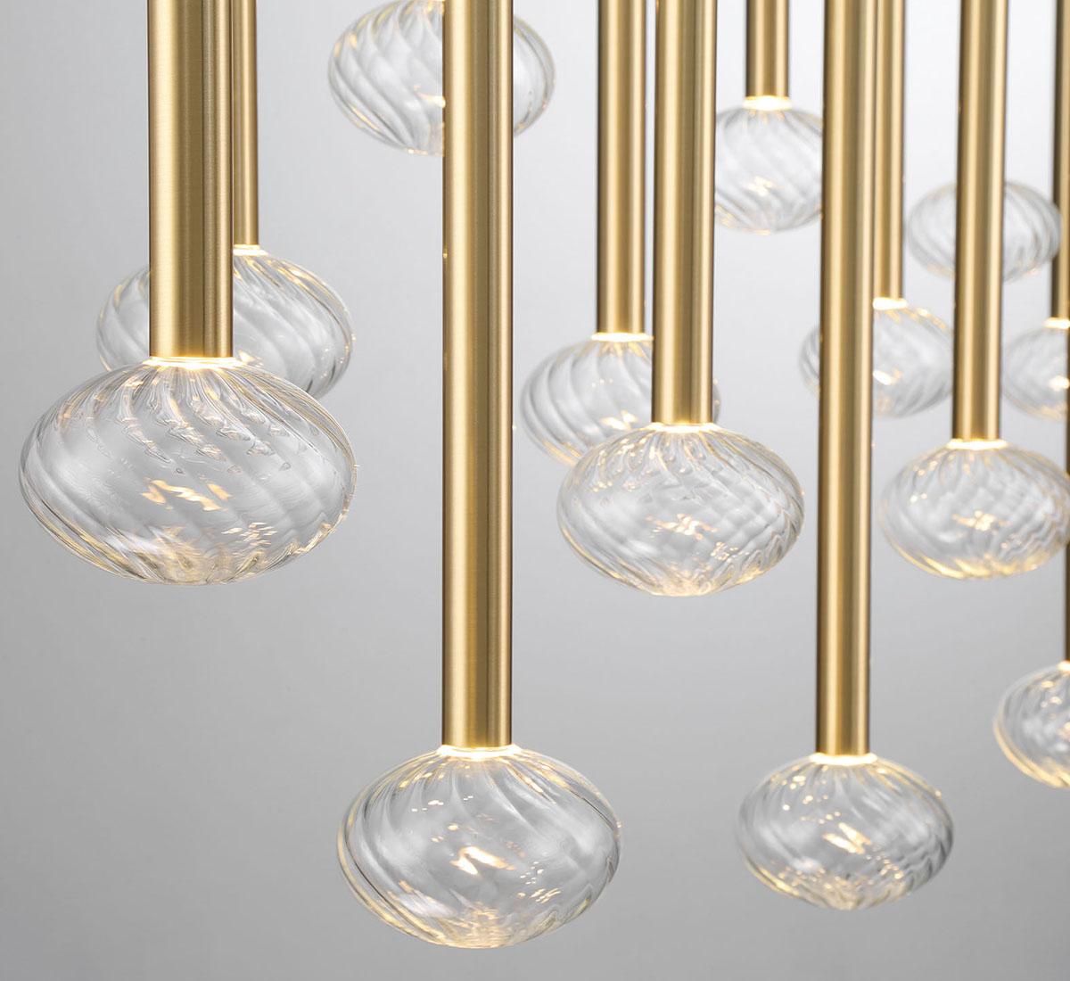LIB & CO, SOFFIO 16 LIGHT LINEAR LED CHANDELIER, CHANDELIER LIGHT
