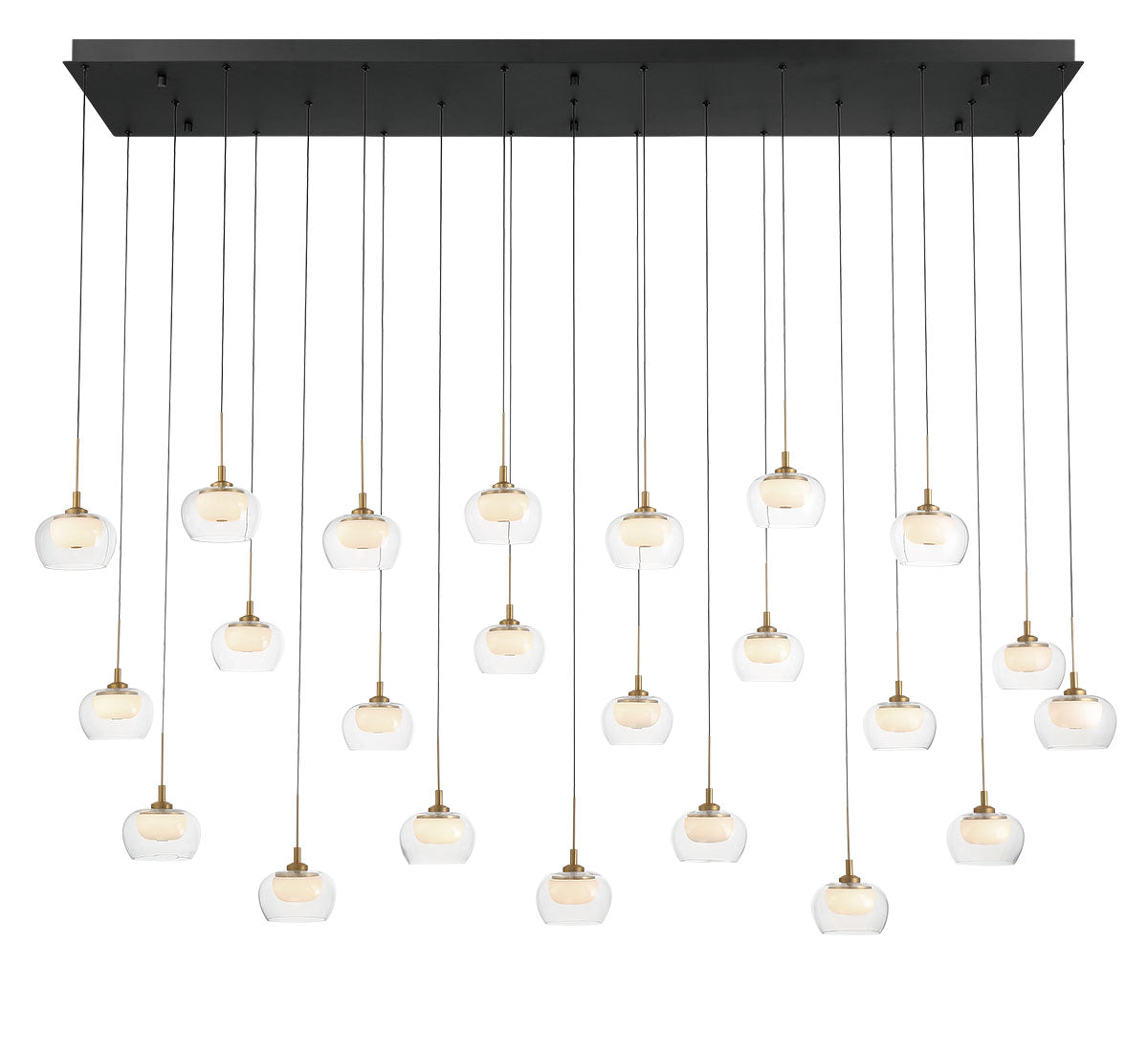 LIB & CO, MANAROLA 23 LIGHT RECTANGULAR LED CHANDELIER, CHANDELIER LIGHT