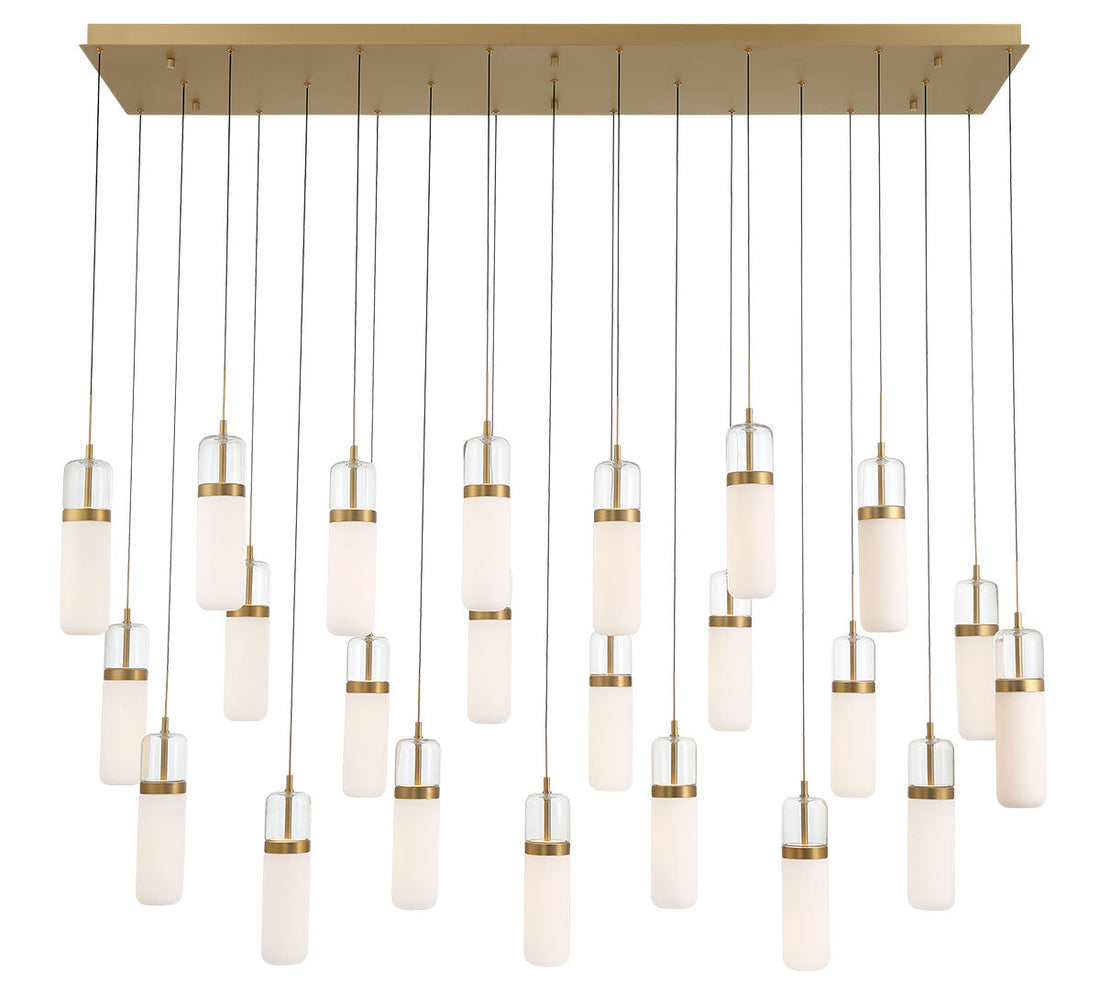 LIB & CO, VERONA 23 LIGHT RECTANGULAR LED CHANDELIER, CHANDELIER LIGHT
