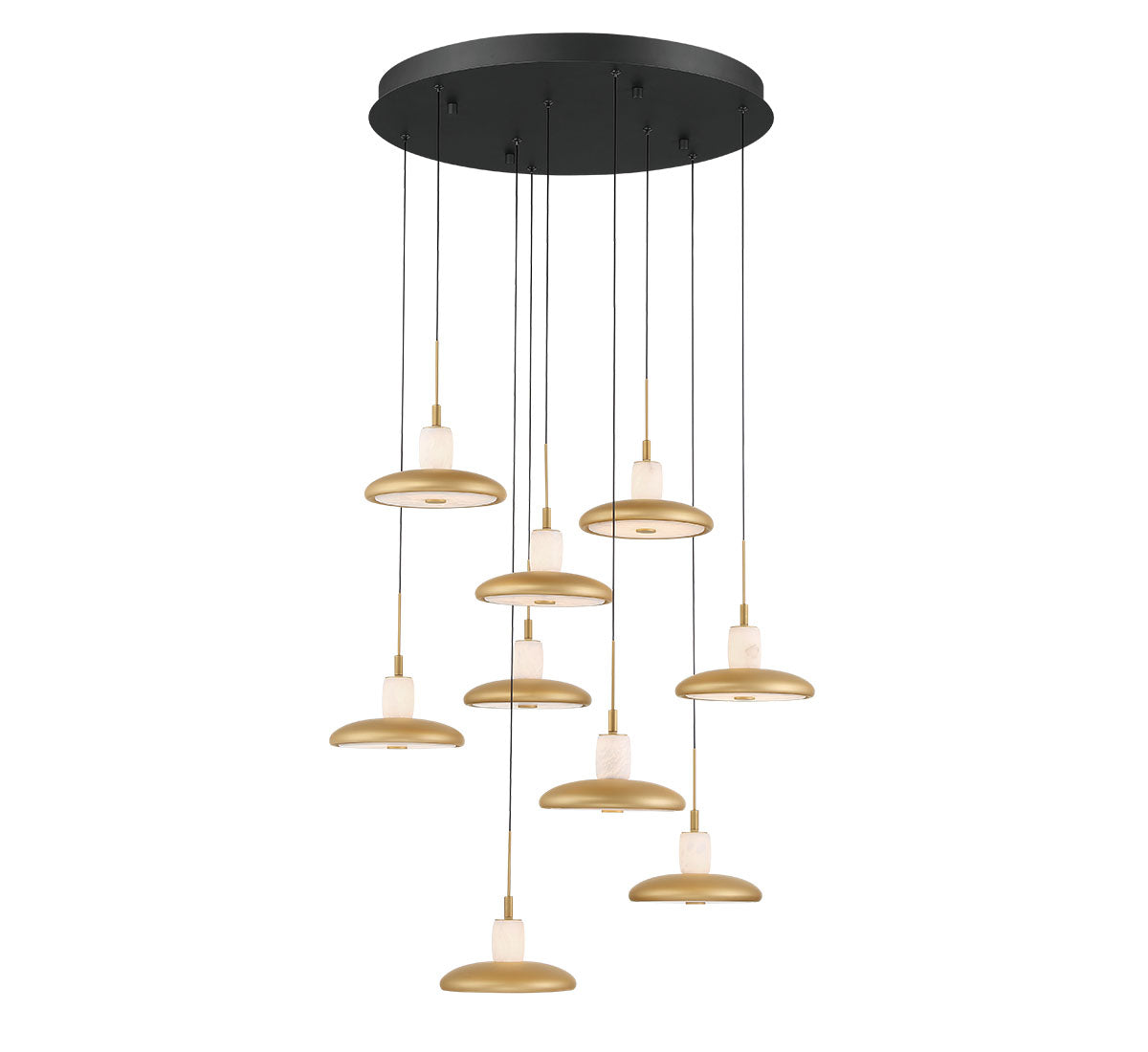 LIB & CO, MANTOVA 9 LIGHT ROUND LED CHANDELIER, CHANDELIER LIGHT