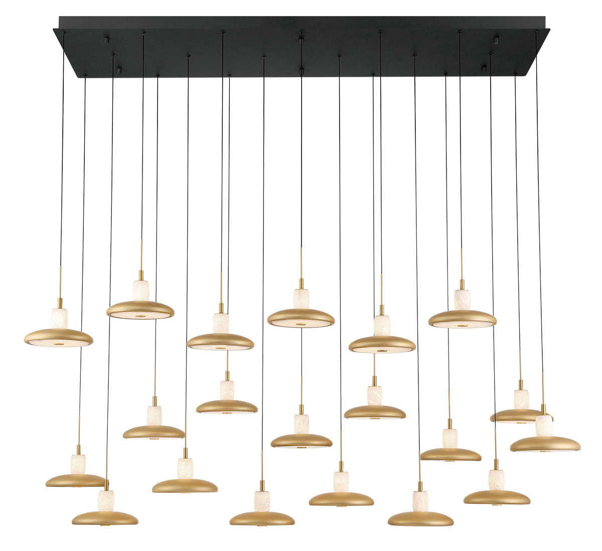 LIB & CO, MANTOVA 20 LIGHT RECTANGULAR LED CHANDELIER, CHANDELIER LIGHT