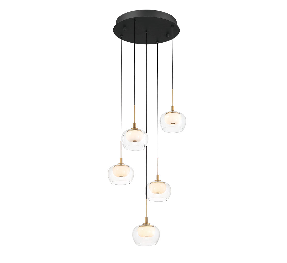 LIB & CO, MANAROLA 5 LIGHT ROUND LED CHANDELIER, CHANDELIER LIGHT