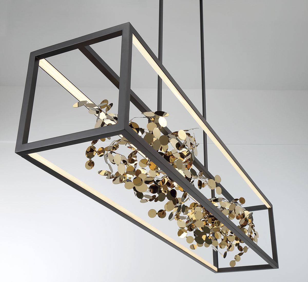 LIB & CO, TERLIZZI LARGE LINEAR LED CHANDELIER, CHANDELIER LIGHT