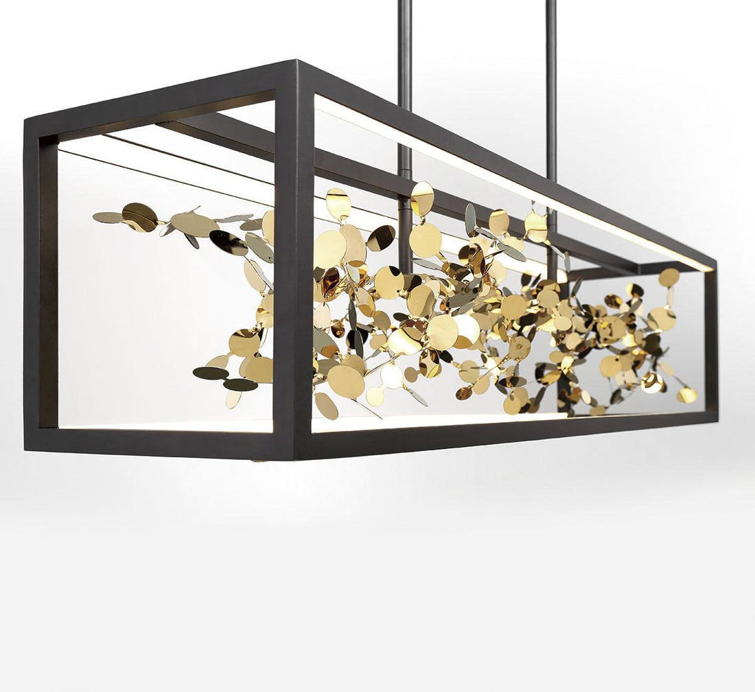 LIB & CO, TERLIZZI MEDIUM LINEAR LED CHANDELIER, CHANDELIER LIGHT