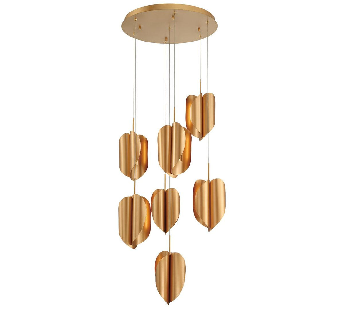 LIB & CO, PORTOFINO 7 LIGHT ROUND LED CHANDELIER, CHANDELIER LIGHT