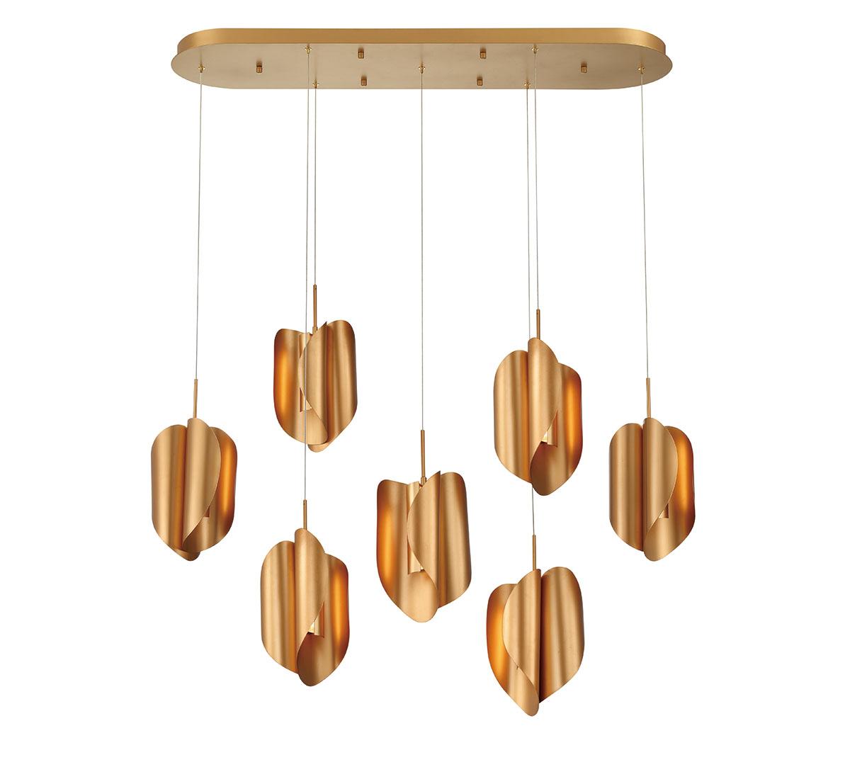 LIB & CO, PORTOFINO 7 LIGHT OVAL LED CHANDELIER, CHANDELIER LIGHT