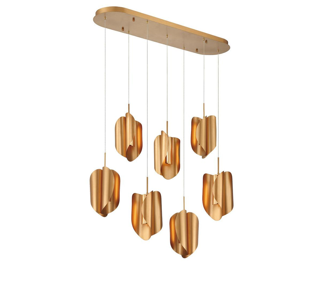 LIB & CO, PORTOFINO 7 LIGHT OVAL LED CHANDELIER, CHANDELIER LIGHT