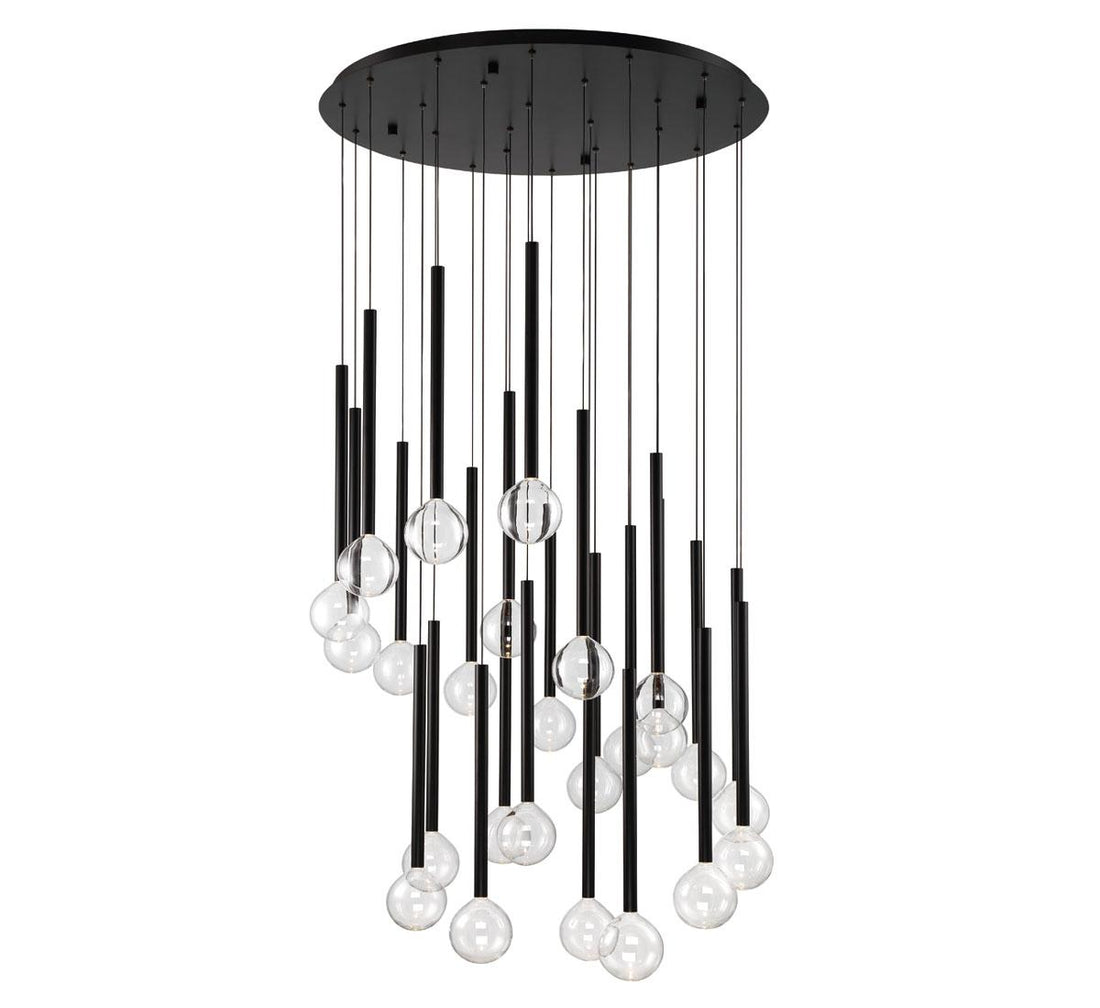 LIB & CO, POSITANO 25 LIGHT ROUND LED CHANDELIER, CHANDELIER LIGHT
