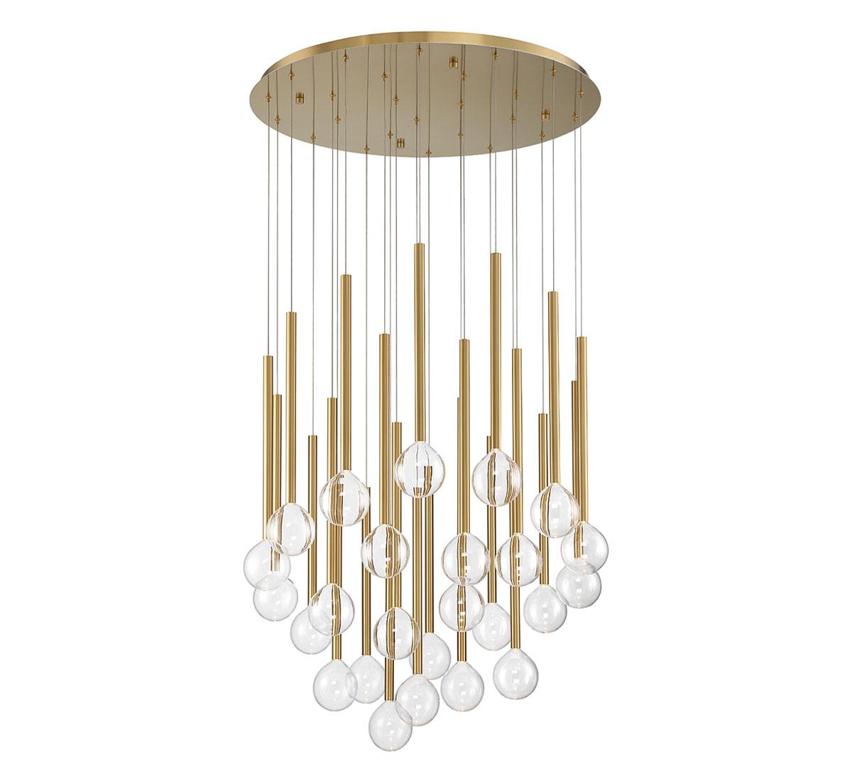 LIB & CO, POSITANO 25 LIGHT ROUND LED CHANDELIER, CHANDELIER LIGHT